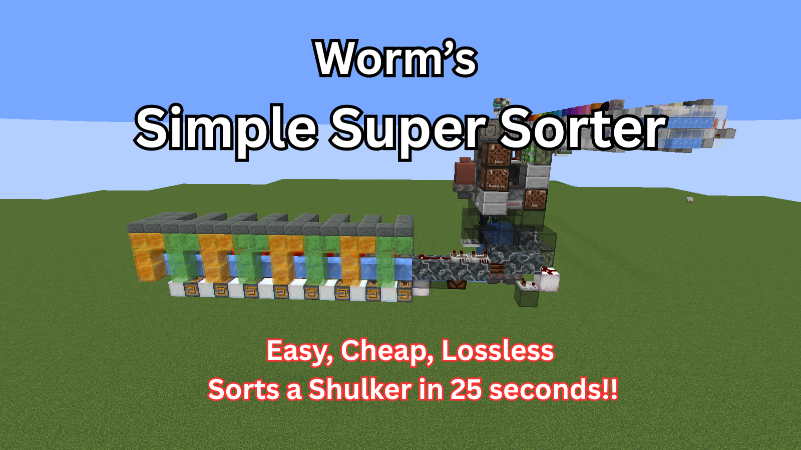 Worm's Simple Super Sorter (Super Easy, Sorts a shulker in about 25 seconds) – key image